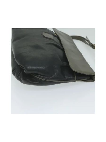 Bolsa de hombro de cuero Celine Vintage negro