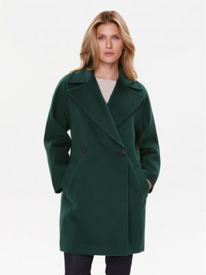 Шерстяное пальто оверсайз Weekend Max Mara зеленое