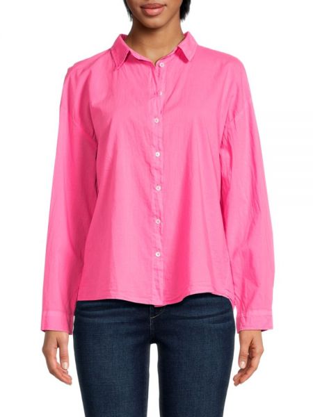 Бархатная рубашка Velvet розовая