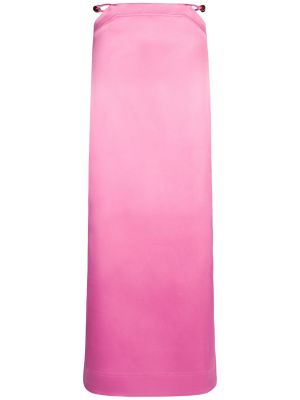 Σατέν maxi φούστα Ganni ροζ
