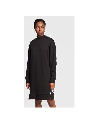 Ice Play Rochie tricotată 22I U2M0 H091 6322 U911 Negru Relaxed Fit