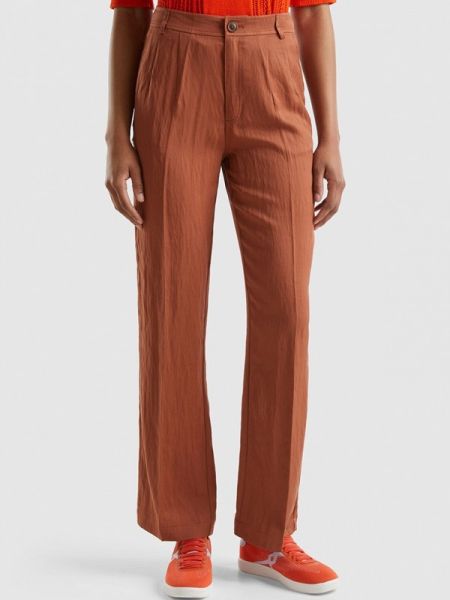 Прямые брюки United Colors Of Benetton коричневые
