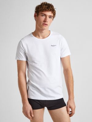 Rifľová košeľa Pepe Jeans biela