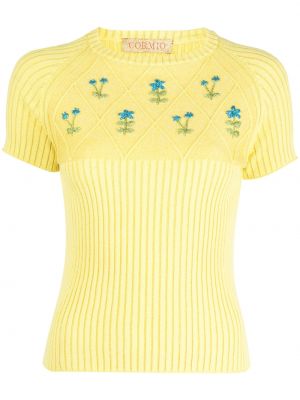 Πλεκτή μπλούζα Cormio κίτρινο