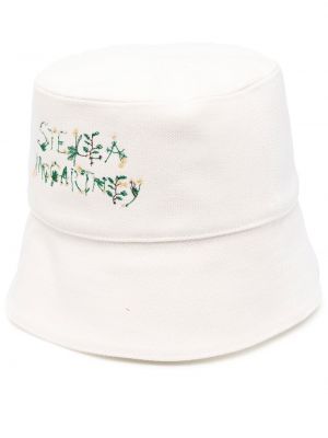 Haftowany kapelusz Stella Mccartney biały
