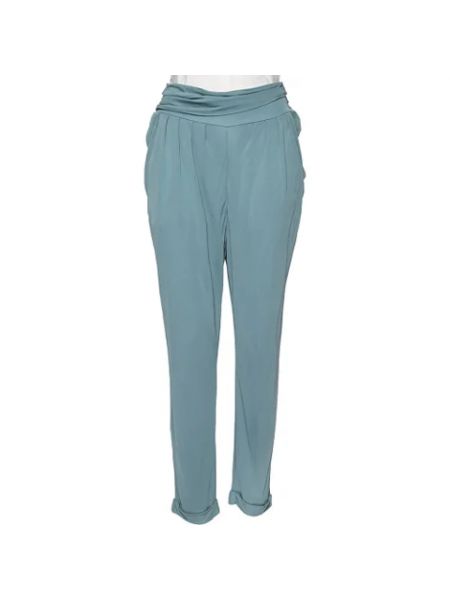 Spodnie Chloé Pre-owned niebieskie