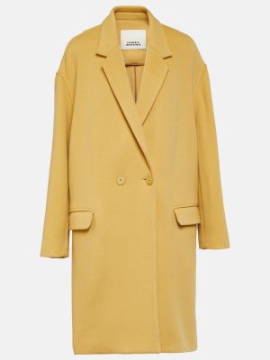 Vlnený kabát Isabel Marant žltá