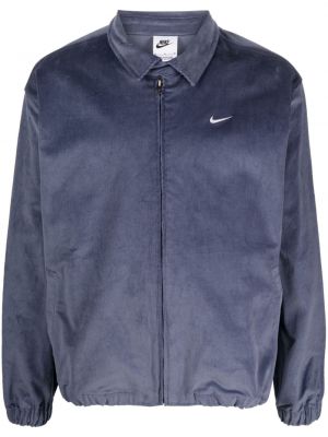 Памучна риза от рипсено кадифе Nike синьо