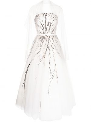 Sukienka koktajlowa Saiid Kobeisy biała