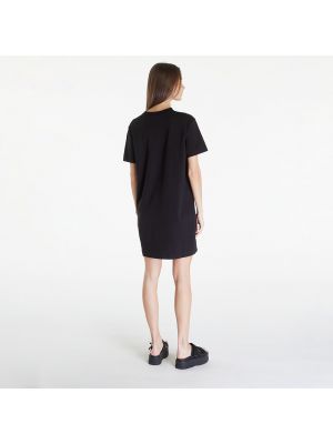 Σατέν τζιν φόρεμα Calvin Klein μαύρο