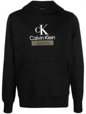 Hanorac cu glugă din bumbac cu imagine Calvin Klein Jeans