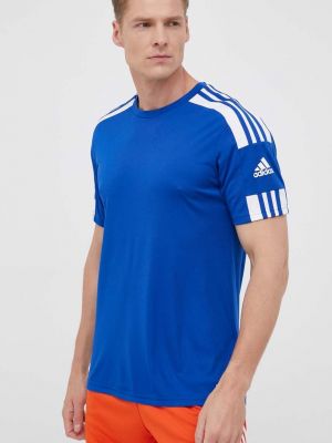Tričko s aplikacemi Adidas Performance modré
