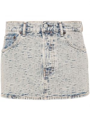 Žakárové džínová sukně s nízkým pasem Acne Studios