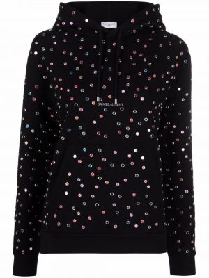 Hoodie mit print Saint Laurent schwarz