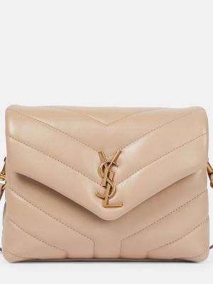 Nahka värillinen laukku Saint Laurent beige