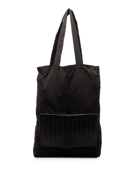 Νάιλον τσάντα shopper Bottega Veneta Pre-owned μαύρο