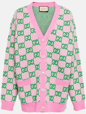 Cardigan de lână Gucci roz