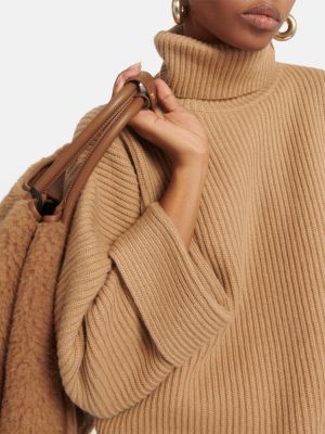 Jersey de lana de cachemir de tela jersey Max Mara marrón