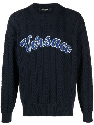 Sweter Versace niebieski