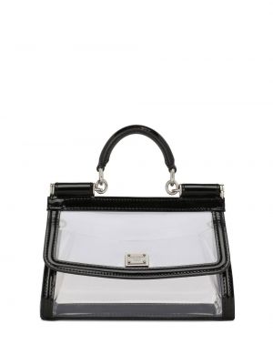 Прозрачни чанта за ръка Dolce & Gabbana черно