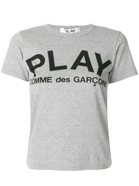 T-krekls ar apdruku Comme Des Garçons Play pelēks