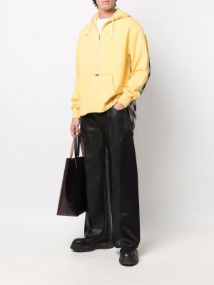 Bluza z kapturem w kratkę z nadrukiem Undercoverism żółta