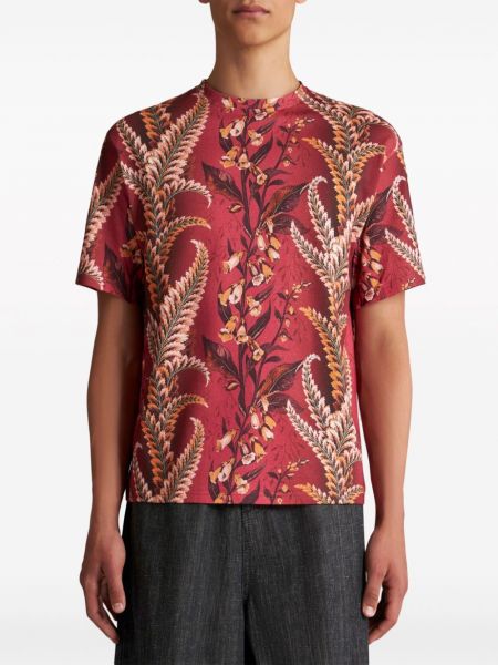 T-shirt aus baumwoll mit print Etro rot