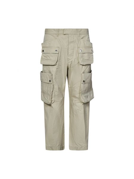 Spodnie cargo relaxed fit Dsquared2 beżowe