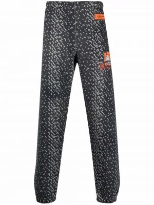 Pantaloni cu imprimeu abstract Heron Preston negru