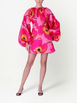 Suknele kokteiline Carolina Herrera rožinė