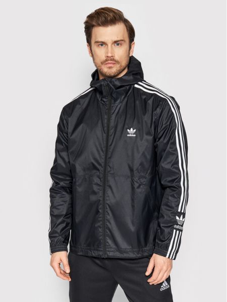 Αντιανεμικό μπουφάν Adidas μαύρο