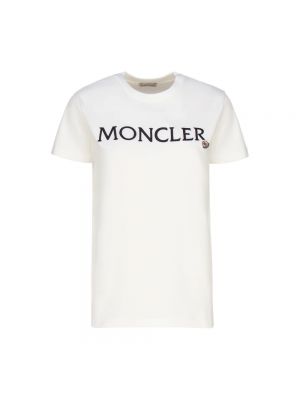 Top di cotone in jersey Moncler bianco