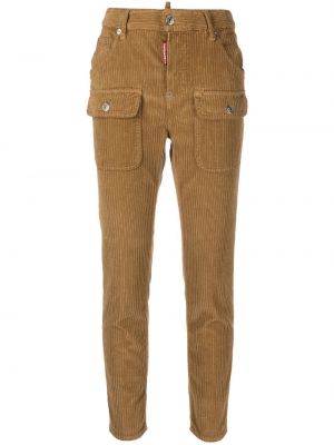 Pantaloni slim fit Dsquared2 marrone