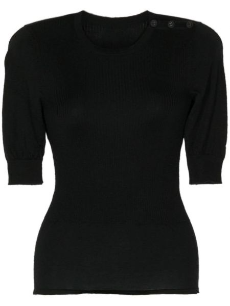 Haut en cachemire en tricot Chanel Pre-owned noir
