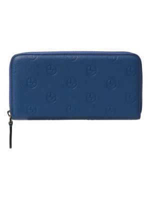 Кожаный кошелек Giorgio Armani синий