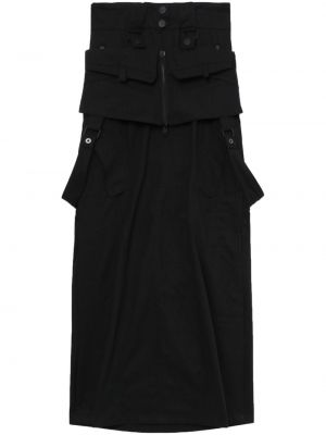 Bavlněné midi sukně Hyein Seo černé