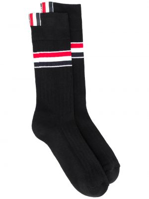 Чорапи на райета Thom Browne черно