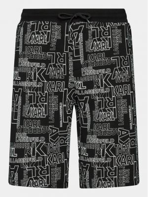 Pantaloni scurți de sport Karl Lagerfeld negru