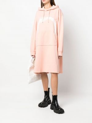 Kleid mit kapuze mit print Mm6 Maison Margiela pink
