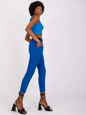 Krajkové kalhoty Fashionhunters modré