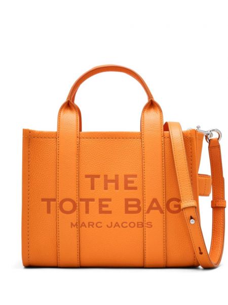 Kožená nákupná taška Marc Jacobs oranžová