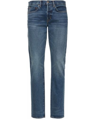 Bavlnené džínsy Tom Ford modrá