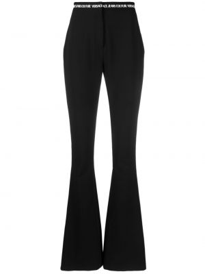 Pantaloni a righe Versace Jeans Couture nero