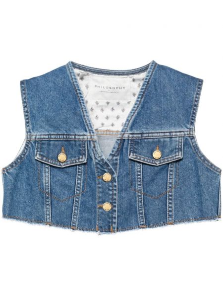 Denim vest Philosophy Di Lorenzo Serafini blå