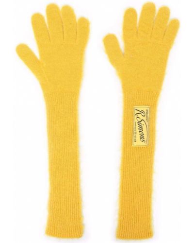 Rękawiczki wełniane Raf Simons, żółty