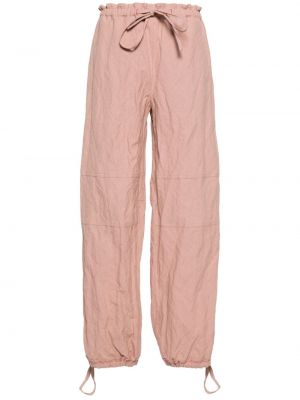Kalhoty relaxed fit Acne Studios růžové