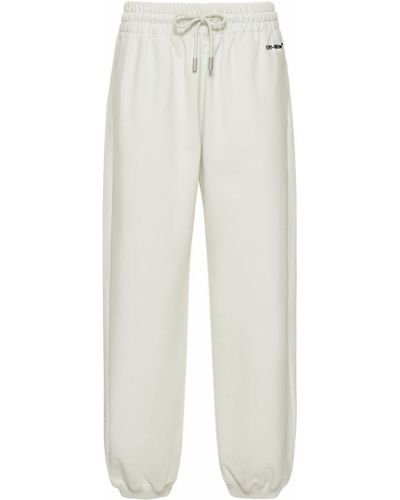 Памучни спортни панталони от джърси Off-white