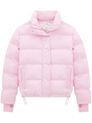 Kabát s výšivkou Courrèges růžový