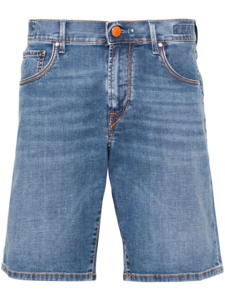 Slim fit jeans shorts Hand Picked blau