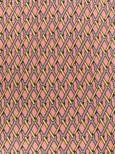 Corbata con estampado Hermès rosa